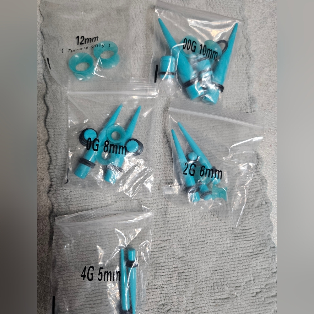 Turquoise Ear Stretching Kit for Home Parties